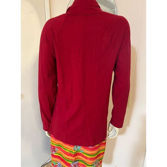 J. Jill Red Luxe Supima Everyday Turtleneck Tunic M - Picture 4 of 5